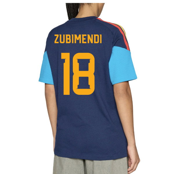 2026-2027 Spain Training Tee (Night Indigo) (Zubimendi 18)-SoccerKits Hub | Buy Soccer Jerseys Online